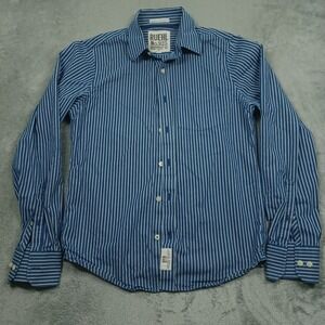 Ruehl 925 Shirt‎ Mens Large Blue Striped Button Up Long Sleeve Preppy